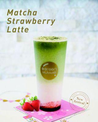 Strawberry Matcha latte