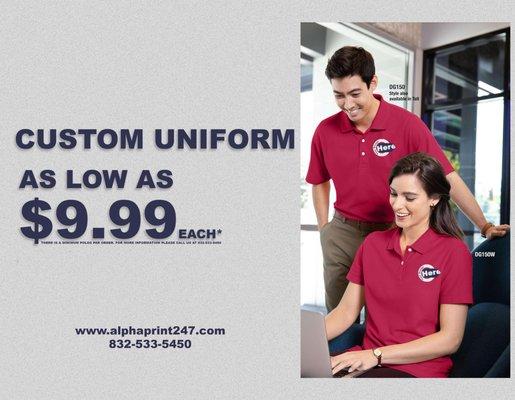 We ensure that you will get high-quality custom Polo.  order your custom polo shirts for your business and give your team a classy look