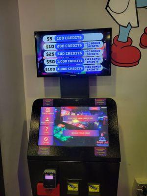 Several card kiosks throughout the arcade.