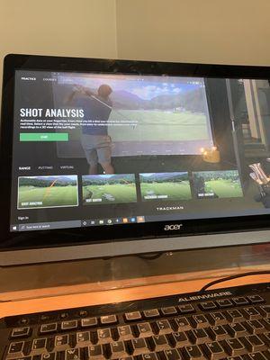 Trackman simulator at our shop