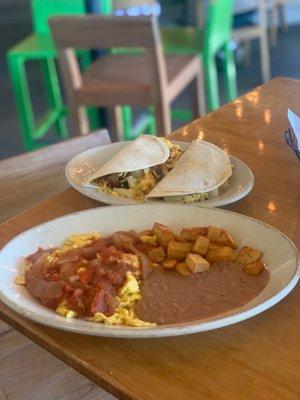 Breakfast Tacos + Huevos Rancheros