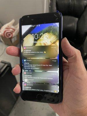 iPhone 7 and 8 screen replacement $75