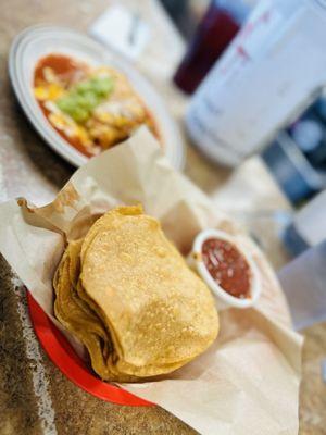 Tostadas and salsa