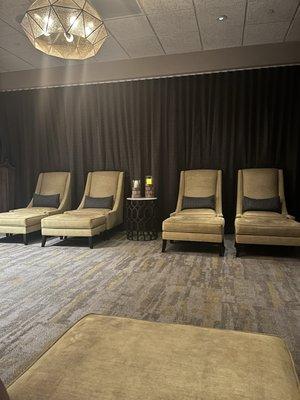 The meditation area before your facial/treatments