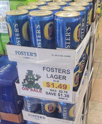 Foster's is back from the dead! If you love the oil can you can't beat this price.