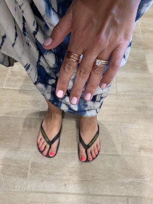 Gel Nails & regular paint on toes