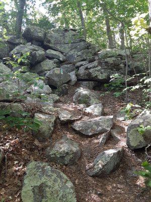 The trail rocks