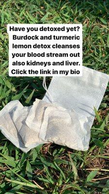 Detox teas: turmeric lemon ginger& burdock detox