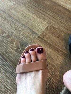 Regular nail polish pedi