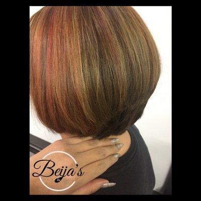 #BeijasHairandNails #Beauty #Salon #Hair #Bob #Haircolor  #Downtown #SanAntonio #Texas #TeamWorkMakesTheDreamWor­k