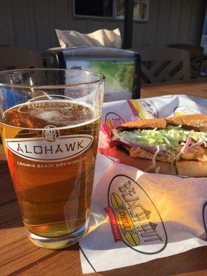 Beer and a sandwich. Love the Loomis Basin brews on tap.