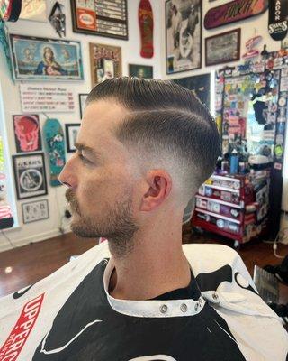 Mid-Bald Fade Combover by Jeff