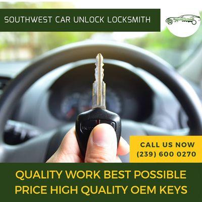 Call us for lost car keys, key car and fob replacement