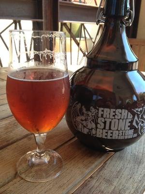 Relaxing on a Saturday at Stone Brewery Co. Try the Stone Pale Ale... Good stuff. Get your growler to go!