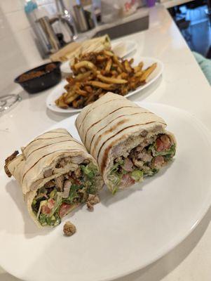 Chicken schwarma wrap