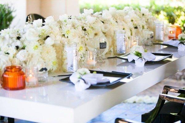 Head table - blk & white color Scheme