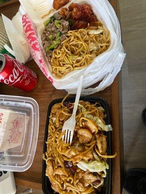 House Special Chow Mein, Chow Mein, Orange Chicken, Beef Broccoli