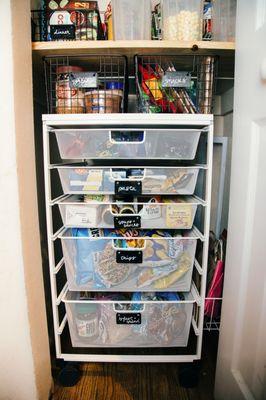 Custom Pantry Drawer Labels and Organization