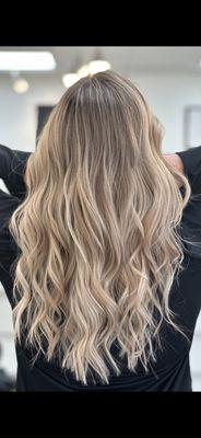 Natural blonde balayage