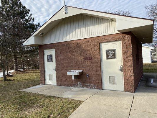 Bathrooms are open in warmer weather