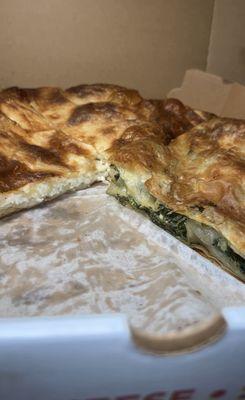 spinach burek and cheese burek