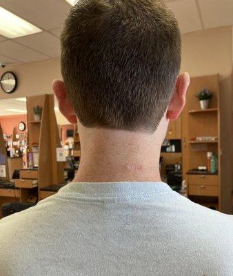 Uneven trim in the back