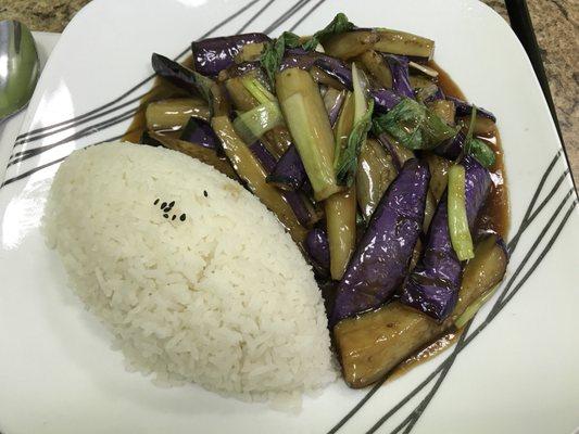 Eggplant with Basil and Rice