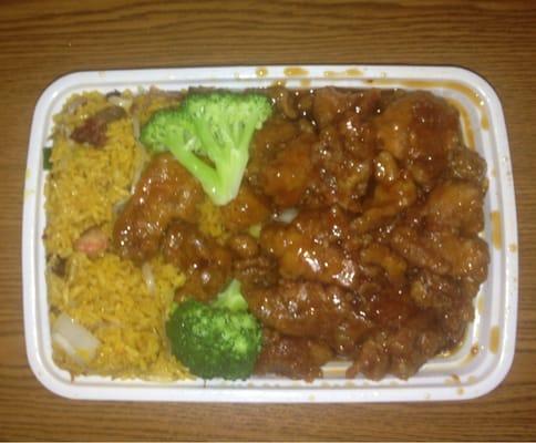 General Tso Chicken with Pork Fried Rice