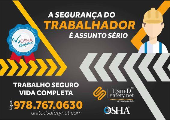 OSHA 10 Safety Training, English, Spanish and Portuguese. 978.767.0630