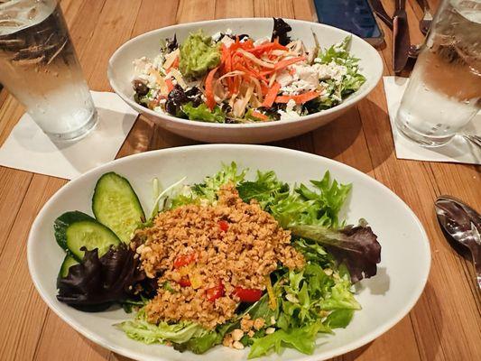 Larb Salad and Southwest Chicken Cobb.