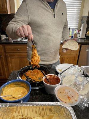 Queso in the shape of a chicken leg?