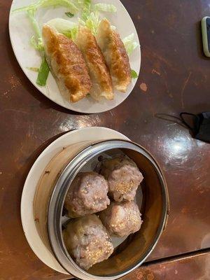 Potstickers and Pork Dumplings.