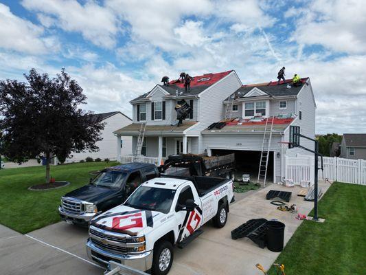 2 story gable roof replacement