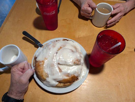 Giant cinnamon roll!