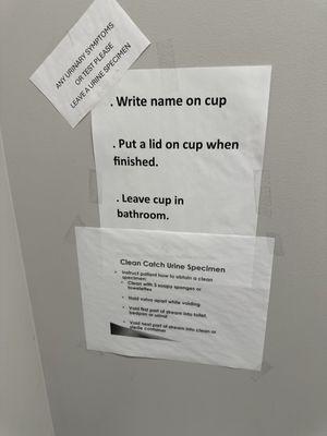 This is posted in the restroom above the cabinet with no Castile wipes so why aren't they following this process