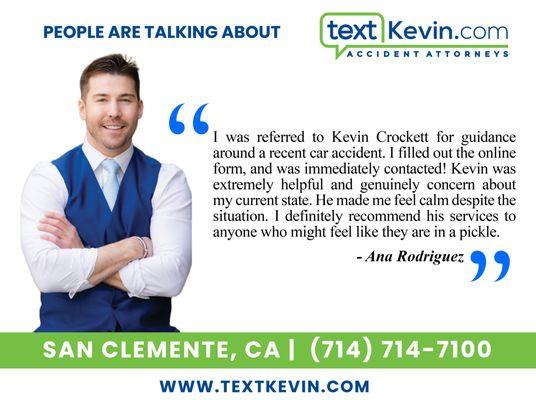 Kevin Crockett of Text Kevin Accident Attorneys | Car Accident Lawyers of San Clemente