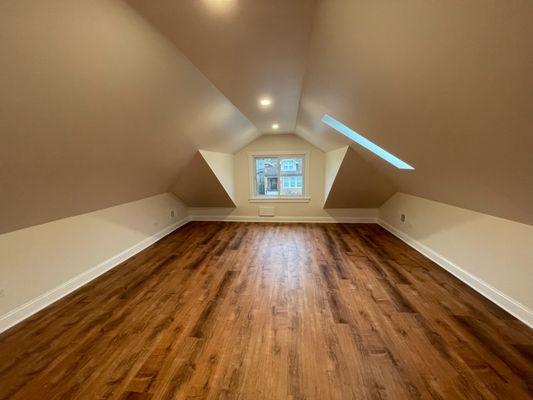 After.  New bedroom with skylights.