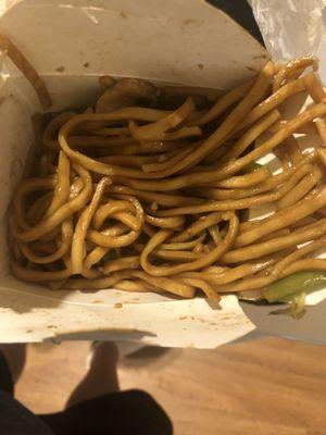 Noodles are like chewing rubber bands. Crab Rangoon's were made 3-4 days ago! The egg rolls were at least a week old or more!