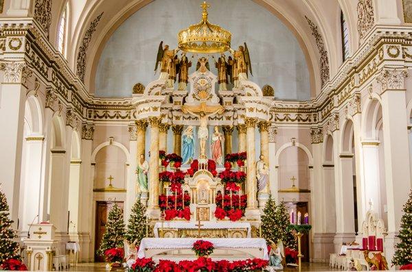 Our Lady of Sorrows Catholic Church Decorated for Christmas