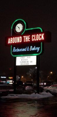 Around The Clock Restaurant. Open for Business.