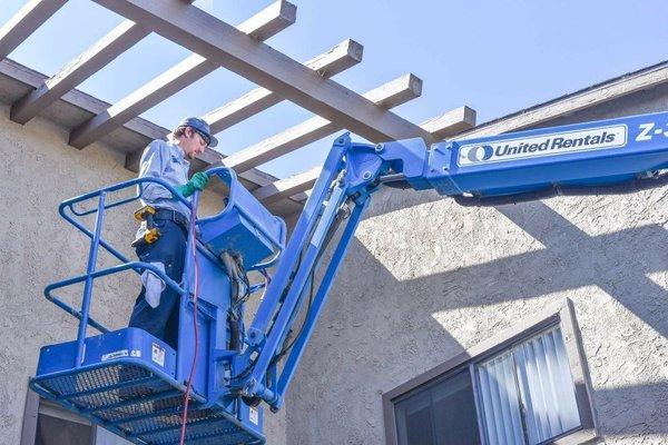 Termite maintenance on an apartment complex. We help protect your largest asset!