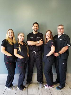 Our amazing staff! Cori, Emilie, Dr. Derrington, Megan, and Mitch