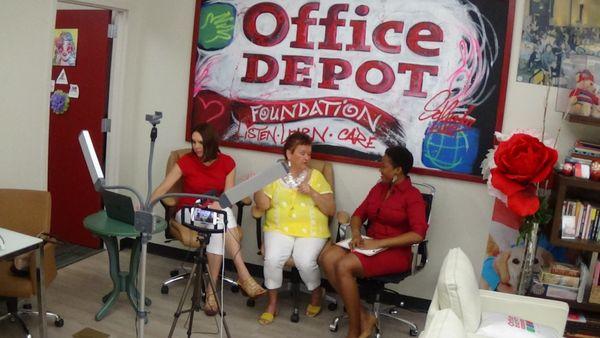 At the Office Depot Foundation talking about the work I do with women to find their Courage and Confidence to become the authentic leaders.