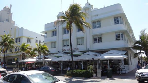 The Carlyle in South Beach. The Bird Cage w/ Robin Williams used this facade for the front of their fictional club in the film.