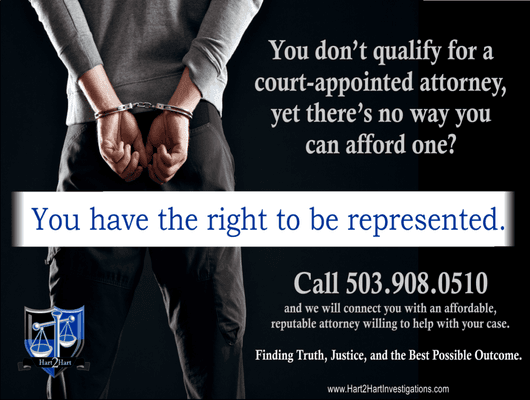 Need an attorney? We can refer you! We work with reputable attorneys that can help.