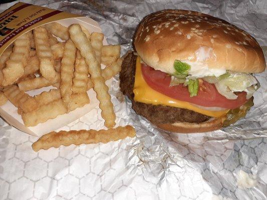 1/4 Lb Cheeseburger & Fries