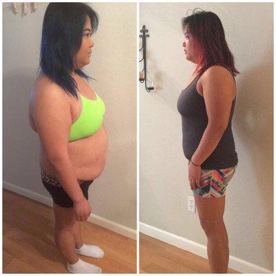 Carina has lost over 40lbs and the scale keeps dropping! Congrats girl(: