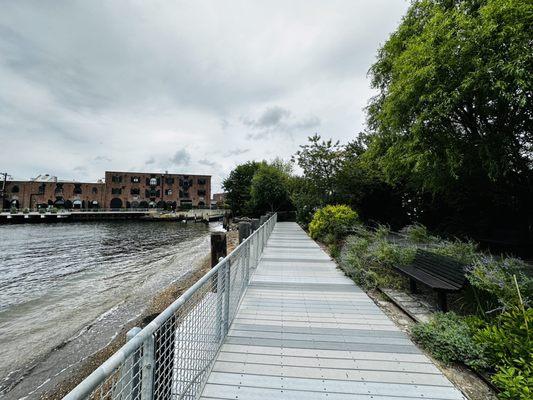 Walkway along water