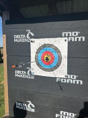 Range time at Lancaster Archery (actual shot at 30 yards...just wish they were all like this one)!