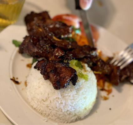 Steak and Grilled Lemon Grass Beef Plate